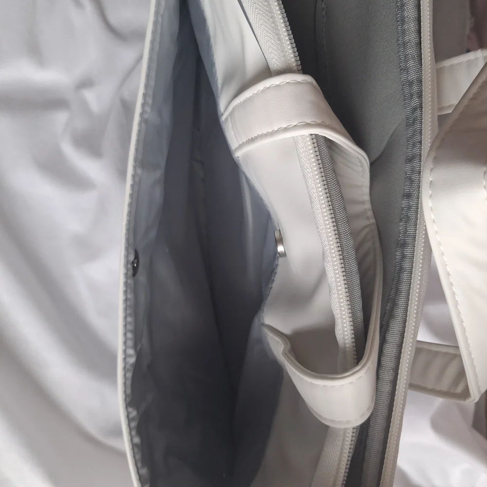 Stylish Gray and White Laptop Bag